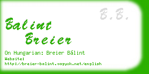 balint breier business card